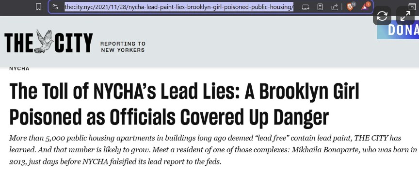 NYCHA lead falsification
